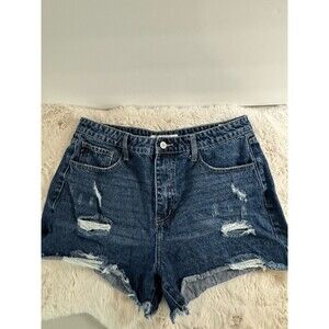 KanCan High Rise Stretch Distressed Cut-Off Jean Shorts Womens Size 30/13 Grunge